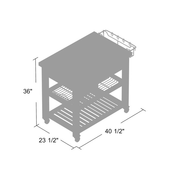 Ebern Designs Sydney Kitchen Cart & Reviews Wayfair